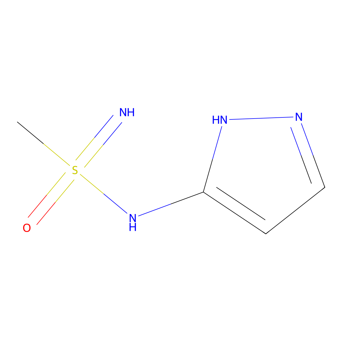 N-(1H-Pyrazol-3-YL)methanesulfonimidamide molecular structure, CAS 2027498-44-6