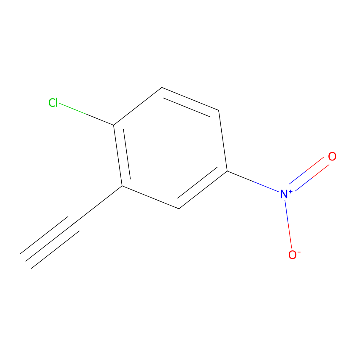 1-Chloro-2-ethynyl-4-nitrobenzene molecular structure, CAS 2027499-89-2