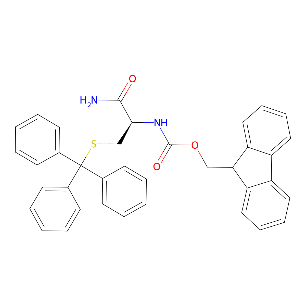 Fmoc-Cys(Trt)-NH2 molecular structure, CAS 202752-01-0