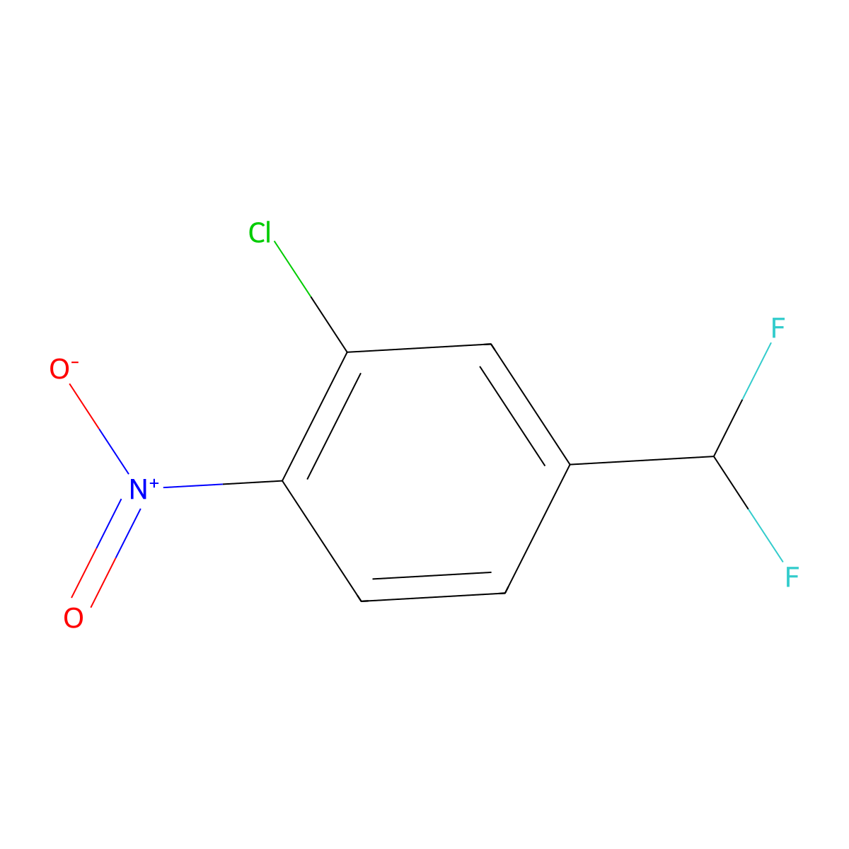 2-Chloro-4-(difluoromethyl)-1-nitrobenzene molecular structure, CAS 202752-31-6