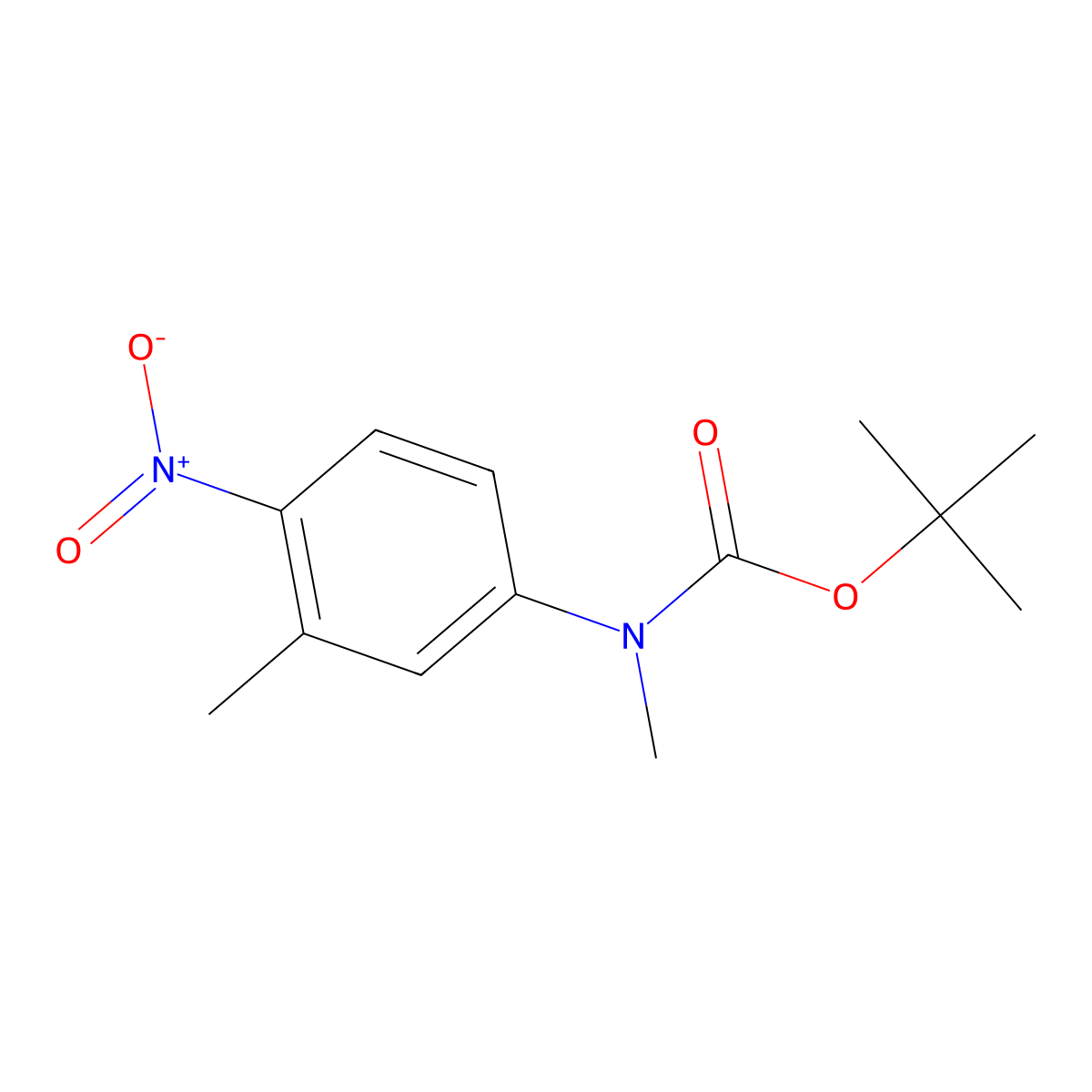tert-butyl N-methyl-N-(3-methyl-4-nitrophenyl)carbamate molecular structure, CAS 2027524-02-1