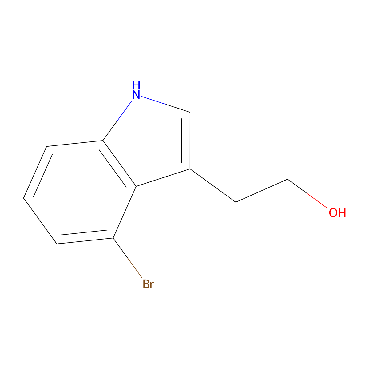 2-(4-Bromo-1H-indol-3-yl)ethan-1-ol molecular structure, CAS 202753-56-8