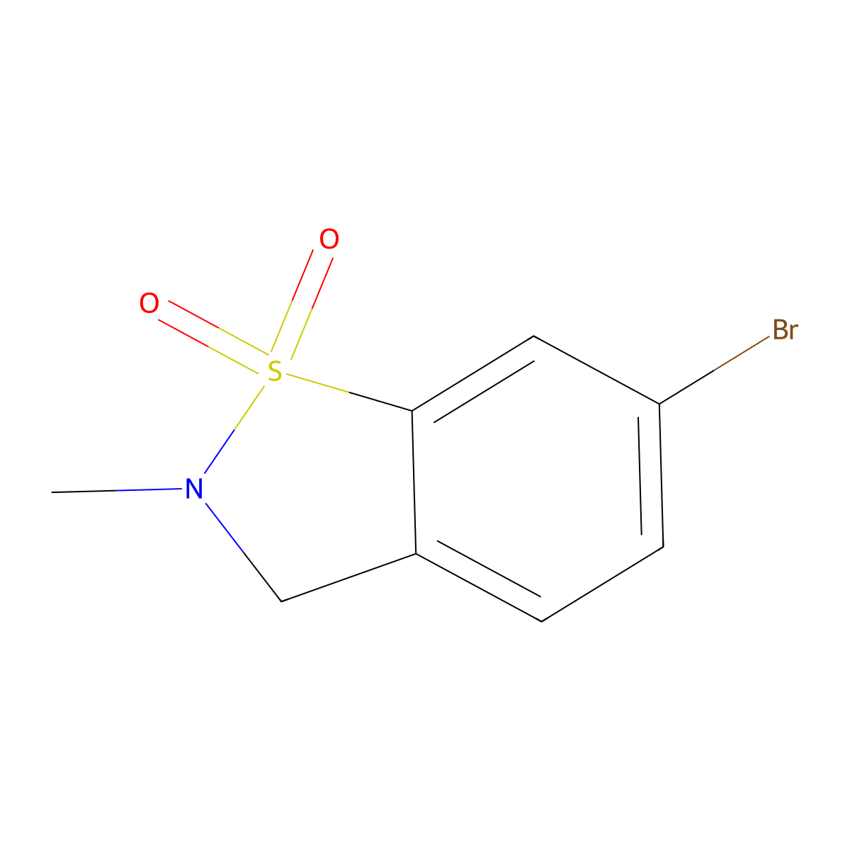 6-Bromo-2-methyl-2,3-dihydrobenzo[D]isothiazole 1,1-dioxide molecular structure, CAS 2027538-58-3