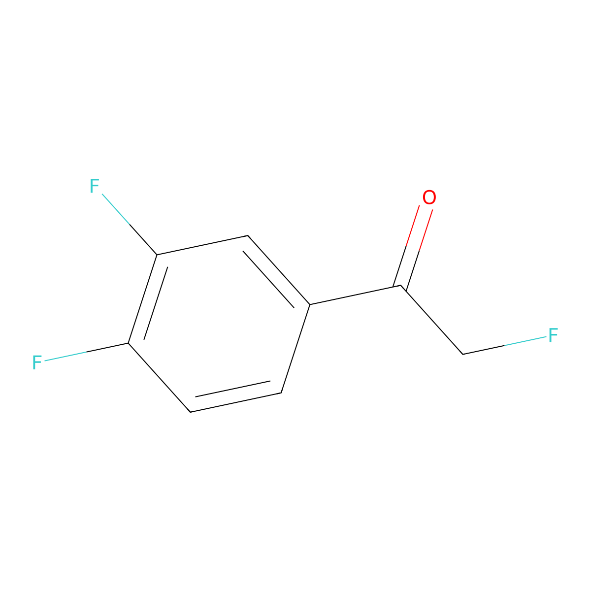 1-(3,4-Difluorophenyl)-2-fluoroethan-1-one molecular structure, CAS 2027556-83-6