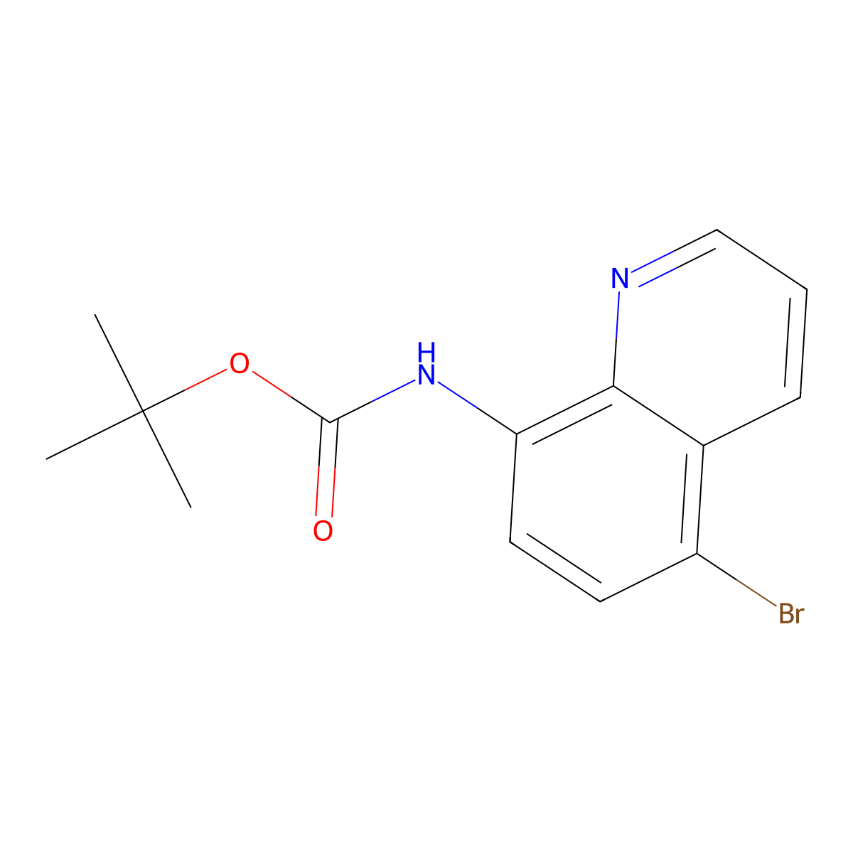 1,1-Dimethylethyl N-(5-bromo-8-quinolinyl)carbamate molecular structure, CAS 2027566-55-6
