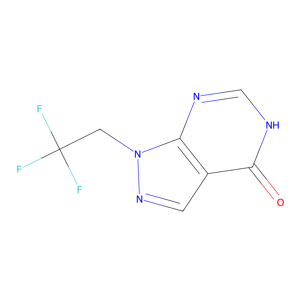 1-(2,2,2-Trifluoroethyl)-1H-pyrazolo[3,4-d]pyrimidin-4-ol molecular structure, CAS 2027624-65-1