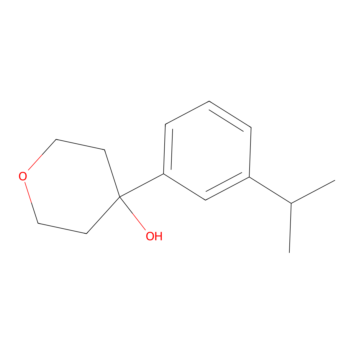 4-(3-iso-Propylphenyl)oxan-4-ol molecular structure, CAS 2027667-08-7
