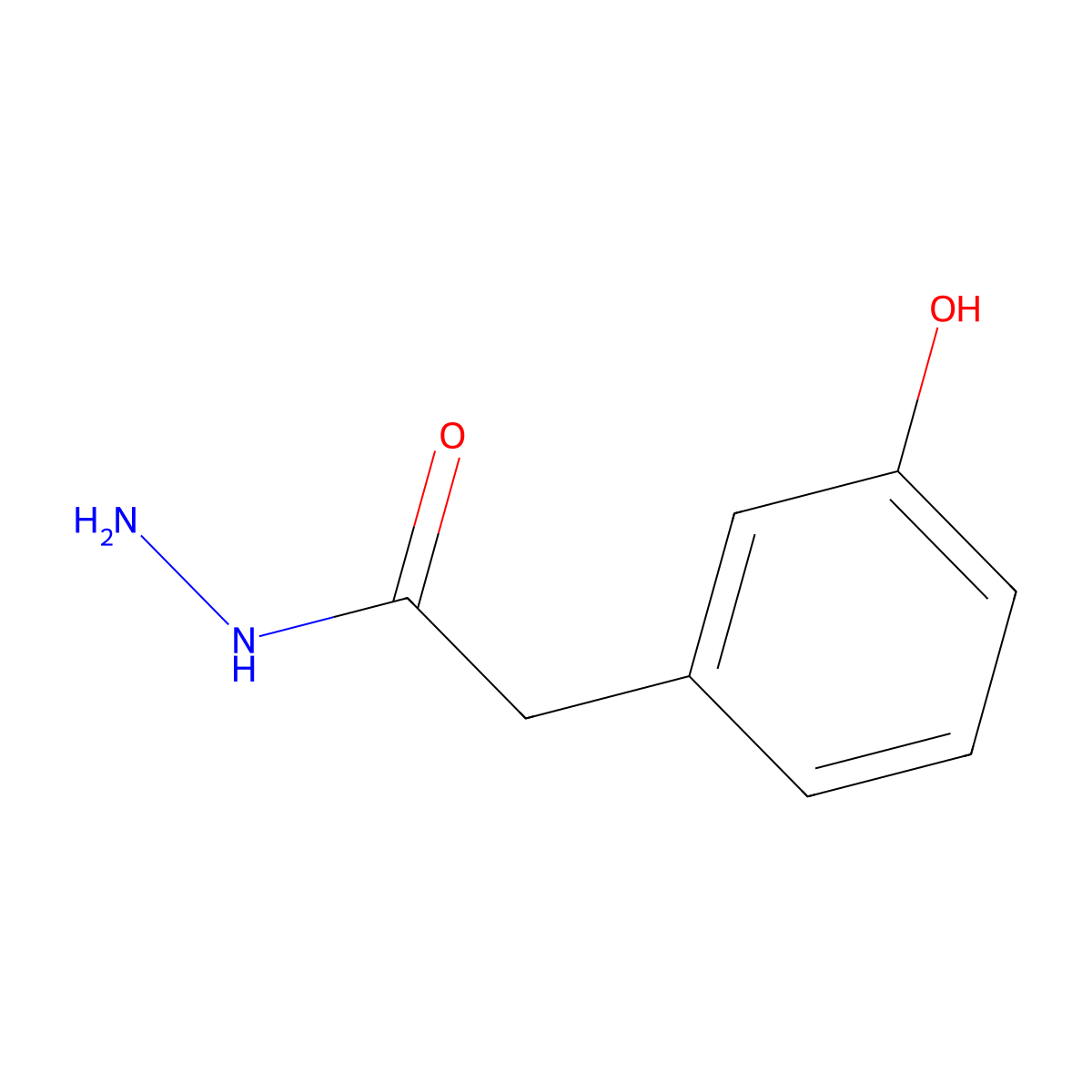2-(3-Hydroxyphenyl)acetohydrazide molecular structure, CAS 20277-01-4