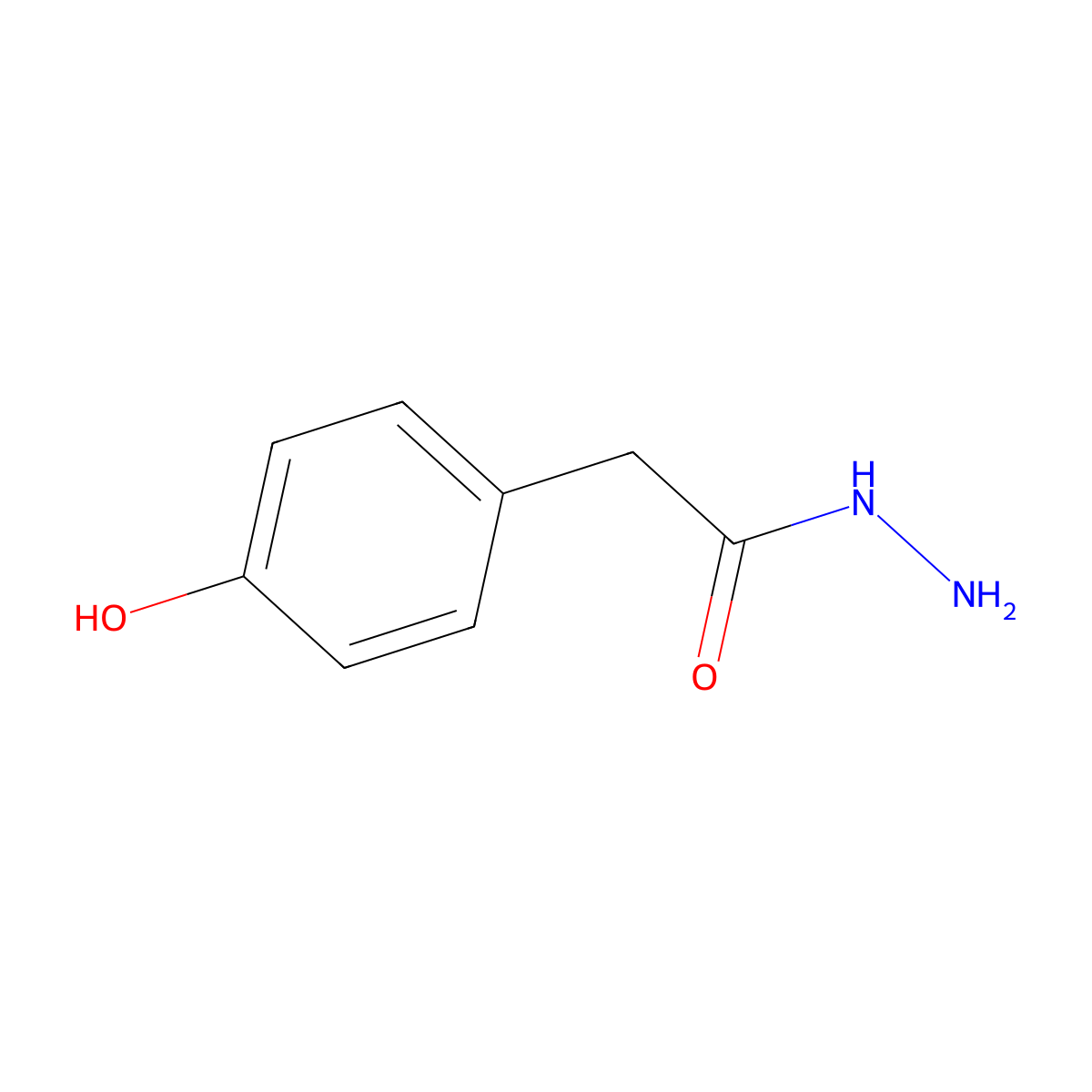 2-(4-Hydroxyphenyl)acetohydrazide molecular structure, CAS 20277-02-5