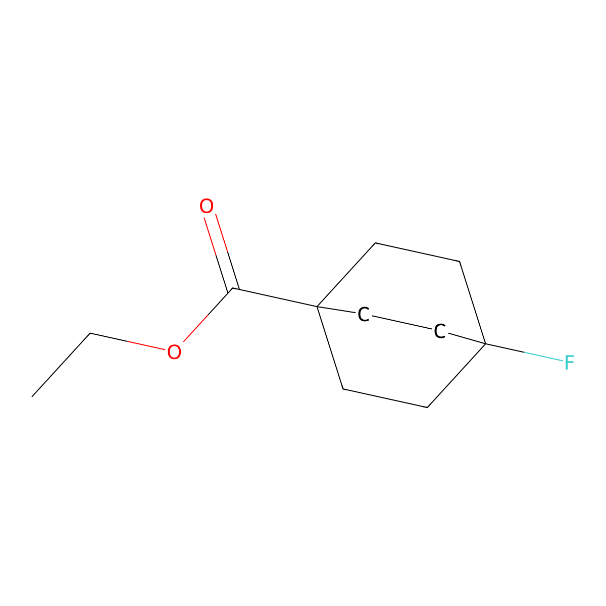 Ethyl 4-fluorobicyclo[2.2.2]octane-1-carboxylate molecular structure, CAS 20277-39-8
