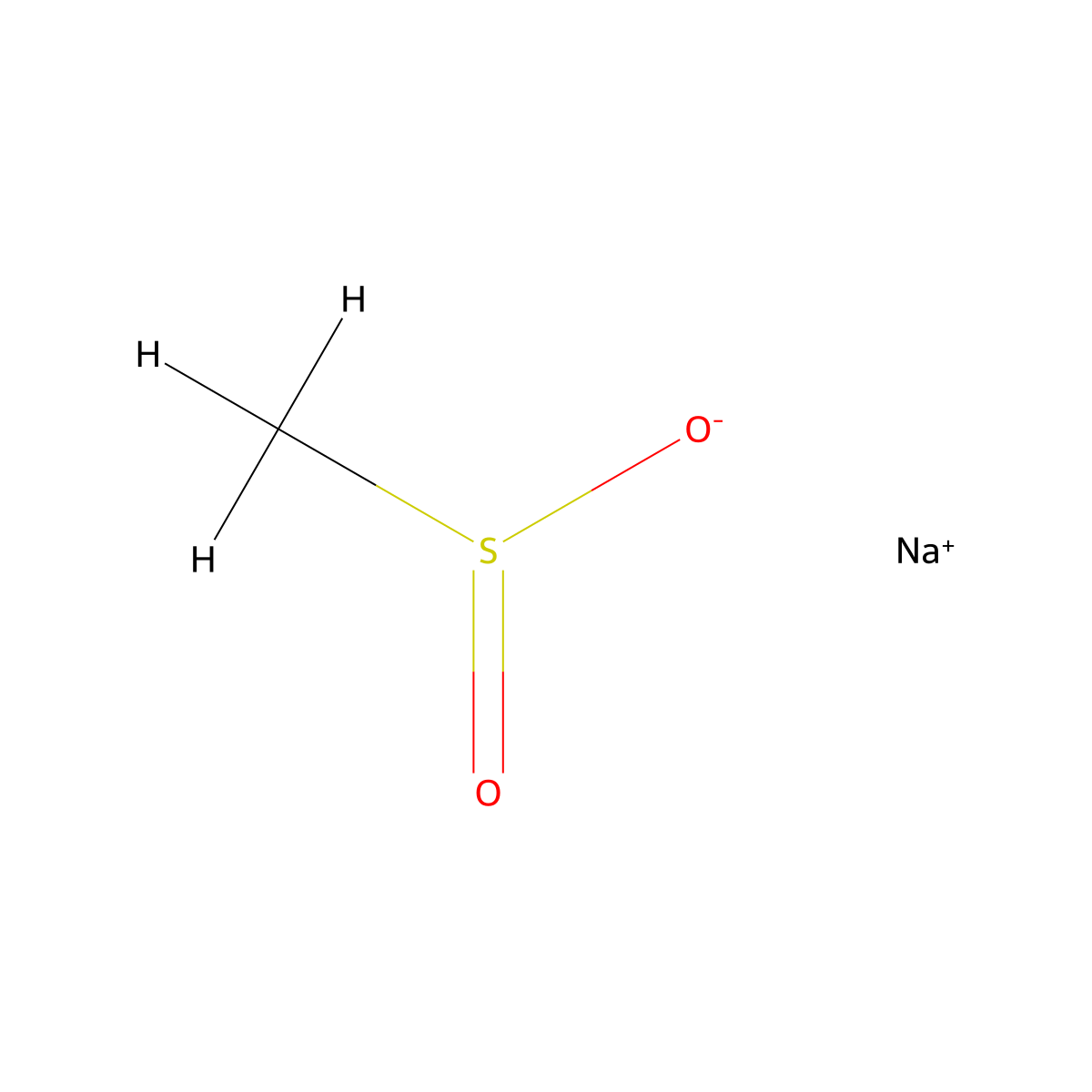 Sodium methanesulfinate molecular structure, CAS 20277-69-4