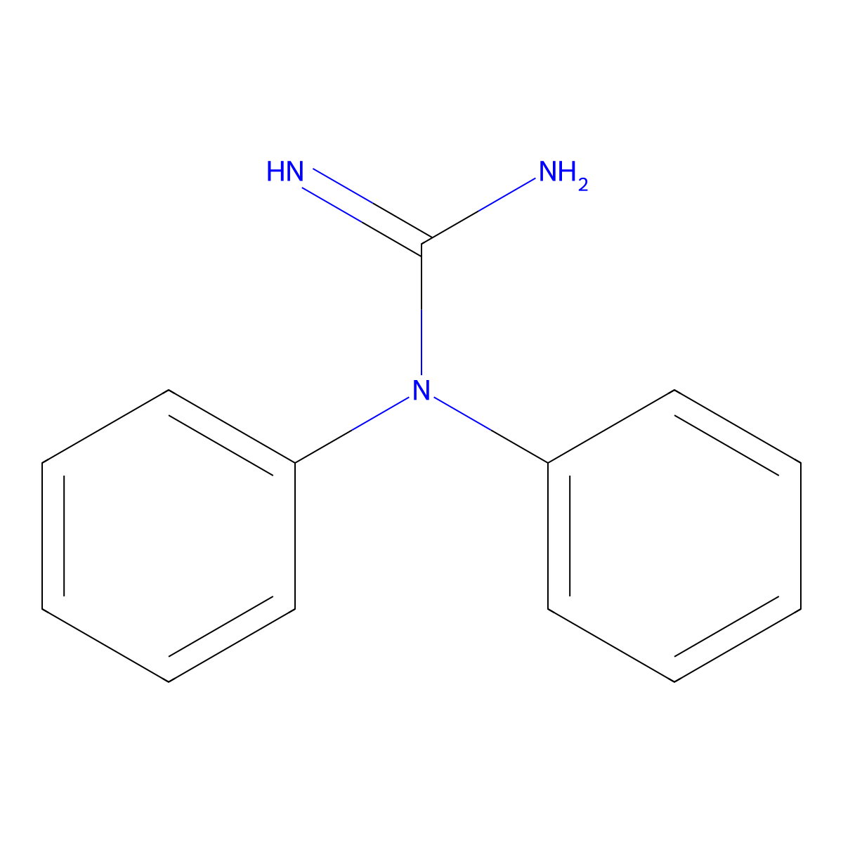 N,N-Diphenylguanidine molecular structure, CAS 20277-92-3
