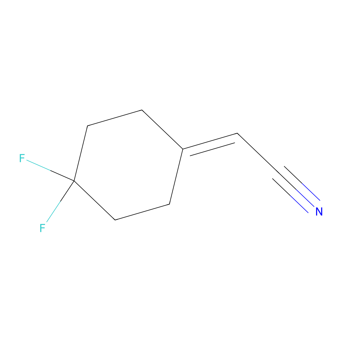 2-(4,4-Difluorocyclohexylidene)acetonitrile molecular structure, CAS 2027745-17-9