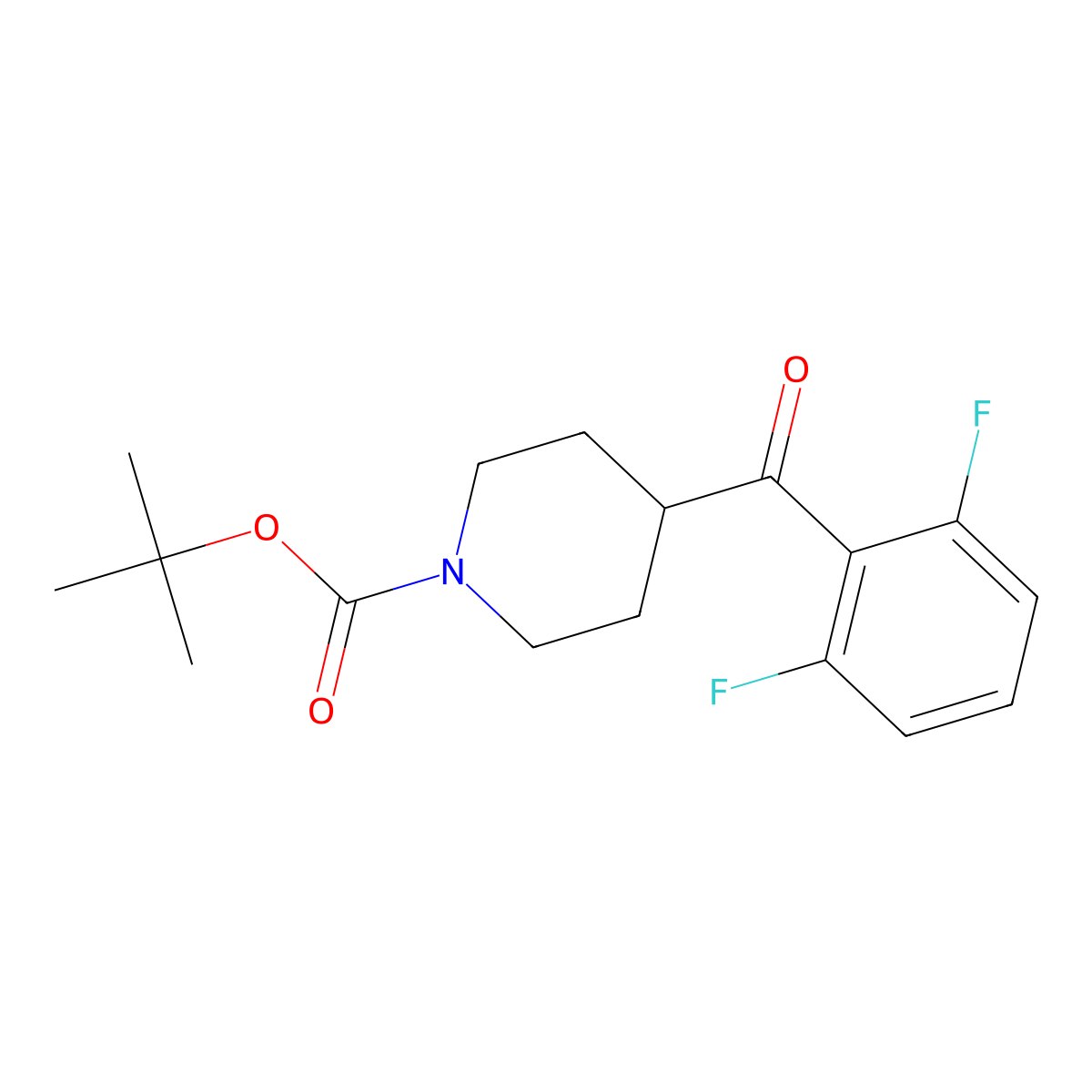 tert-Butyl 4-[(2,6-difluorophenyl)carbonyl]piperidine-1-carboxylate molecular structure, CAS 2027785-88-0
