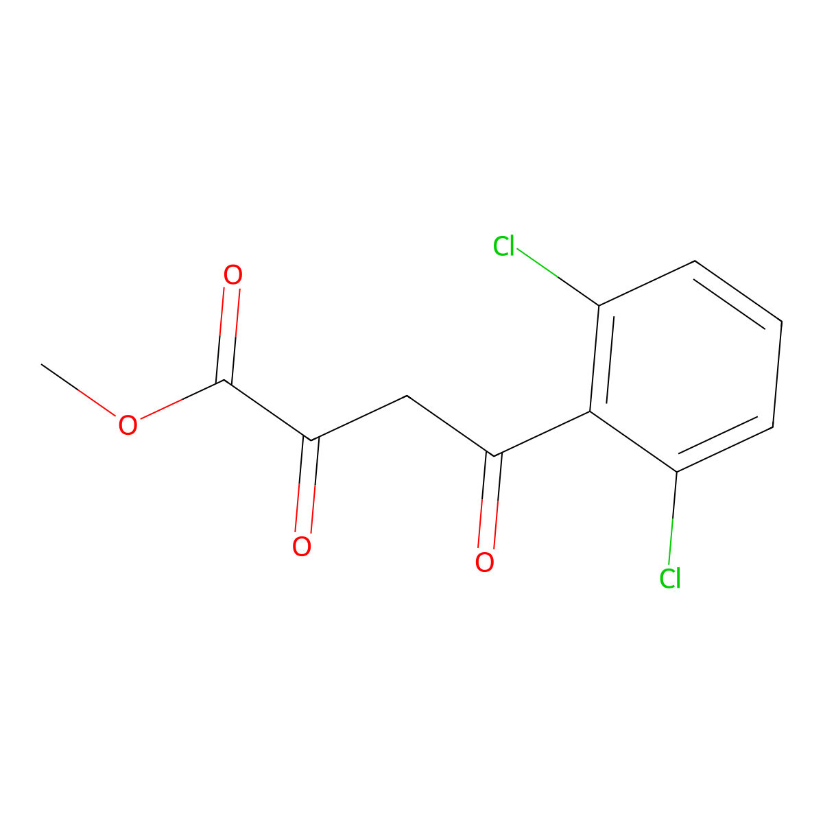 Methyl 4-(2,6-dichlorophenyl)-2,4-dioxobutanoate molecular structure, CAS 2027785-96-0