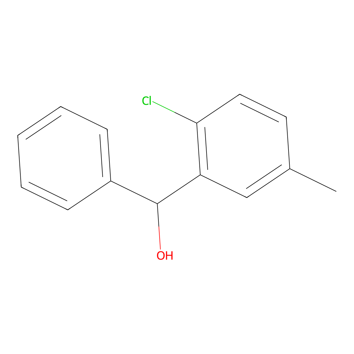 (2-Chloro-5-methylphenyl)(phenyl)methanol molecular structure, CAS 2027788-62-9