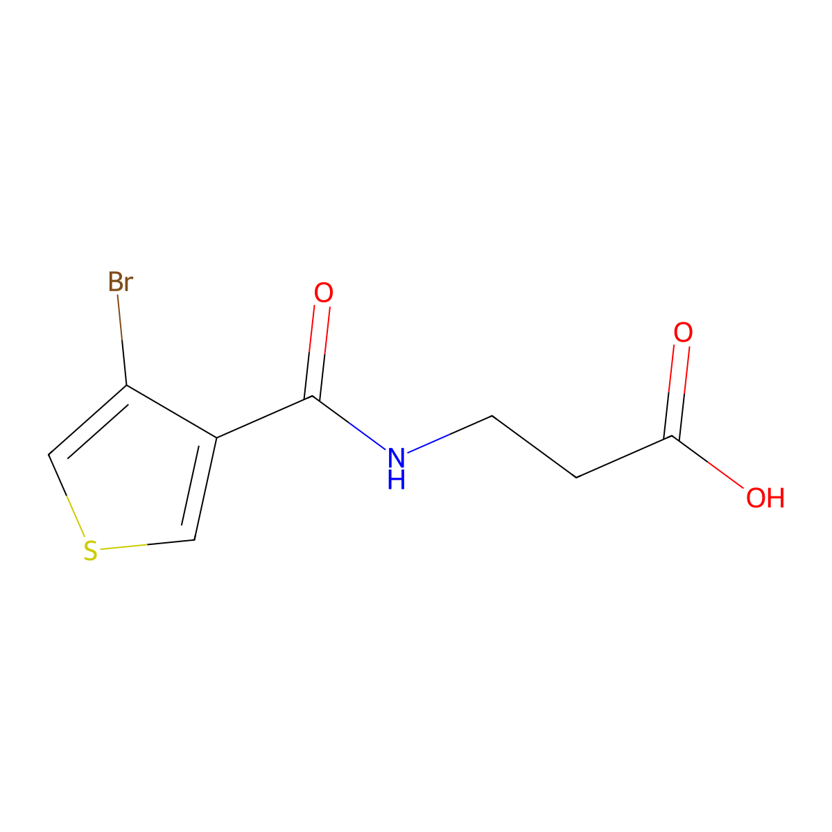 3-[(4-Bromothiophen-3-yl)formamido]propanoic acid molecular structure, CAS 2027797-71-1