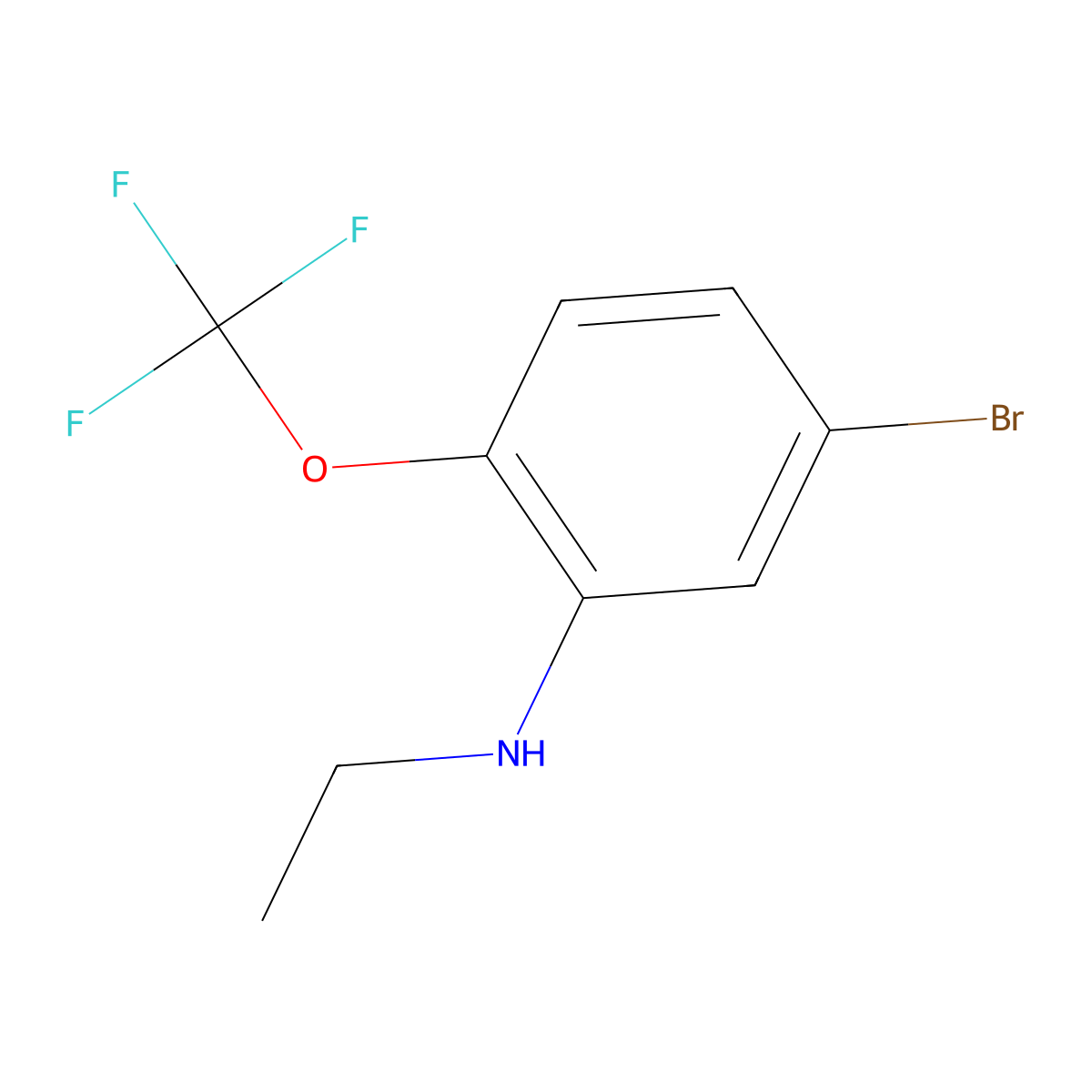 5-Bromo-N-ethyl-2-(trifluoromethoxy)aniline molecular structure, CAS 2027882-13-7