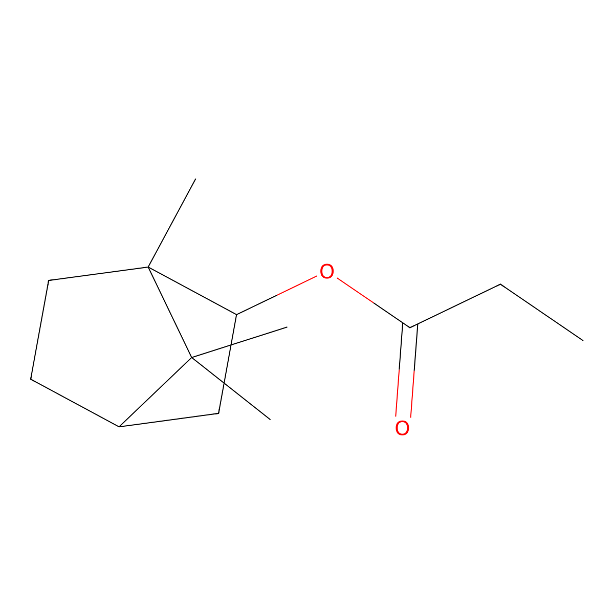 Borneol propionate molecular structure, CAS 20279-25-8