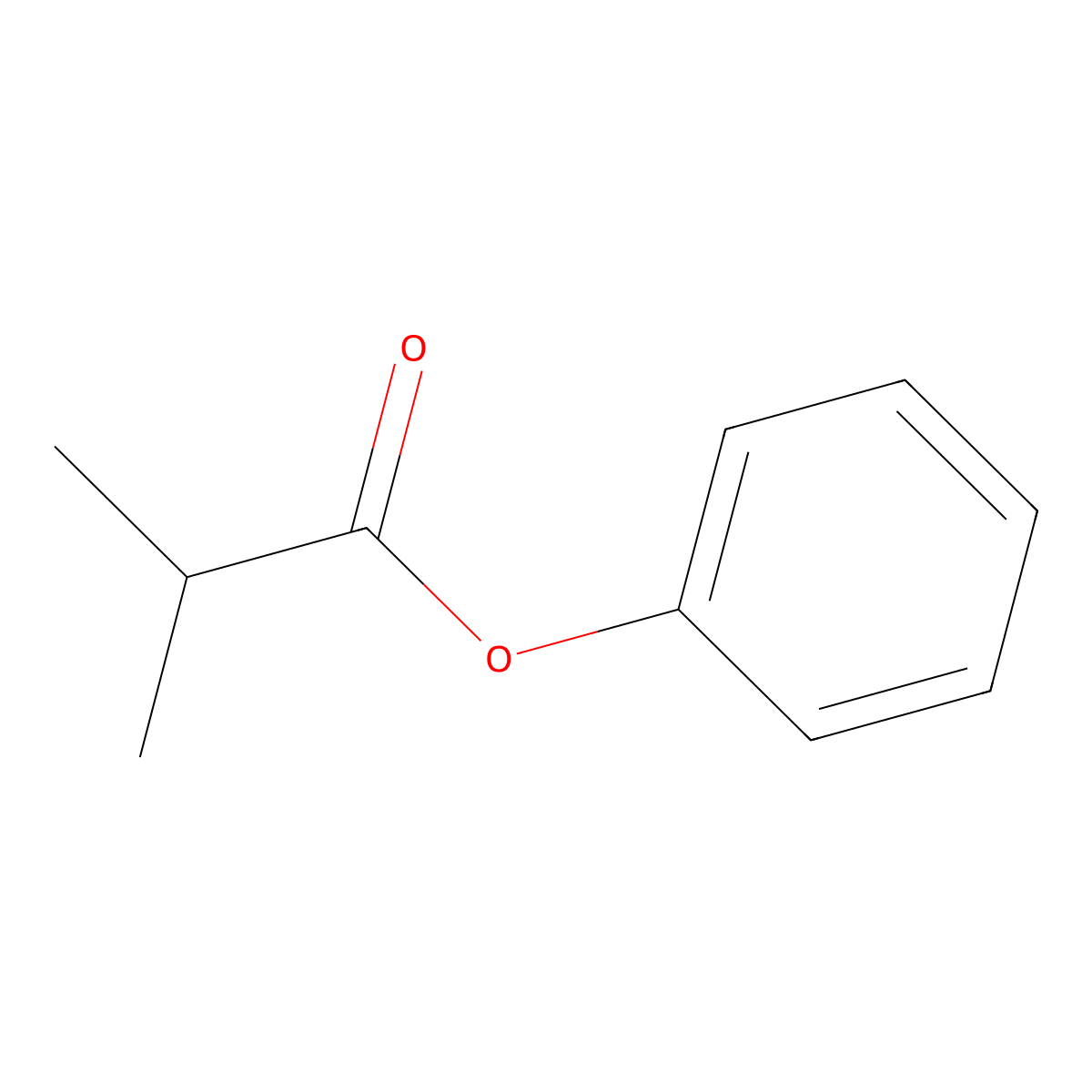 Phenyl isobutyrate molecular structure, CAS 20279-29-2