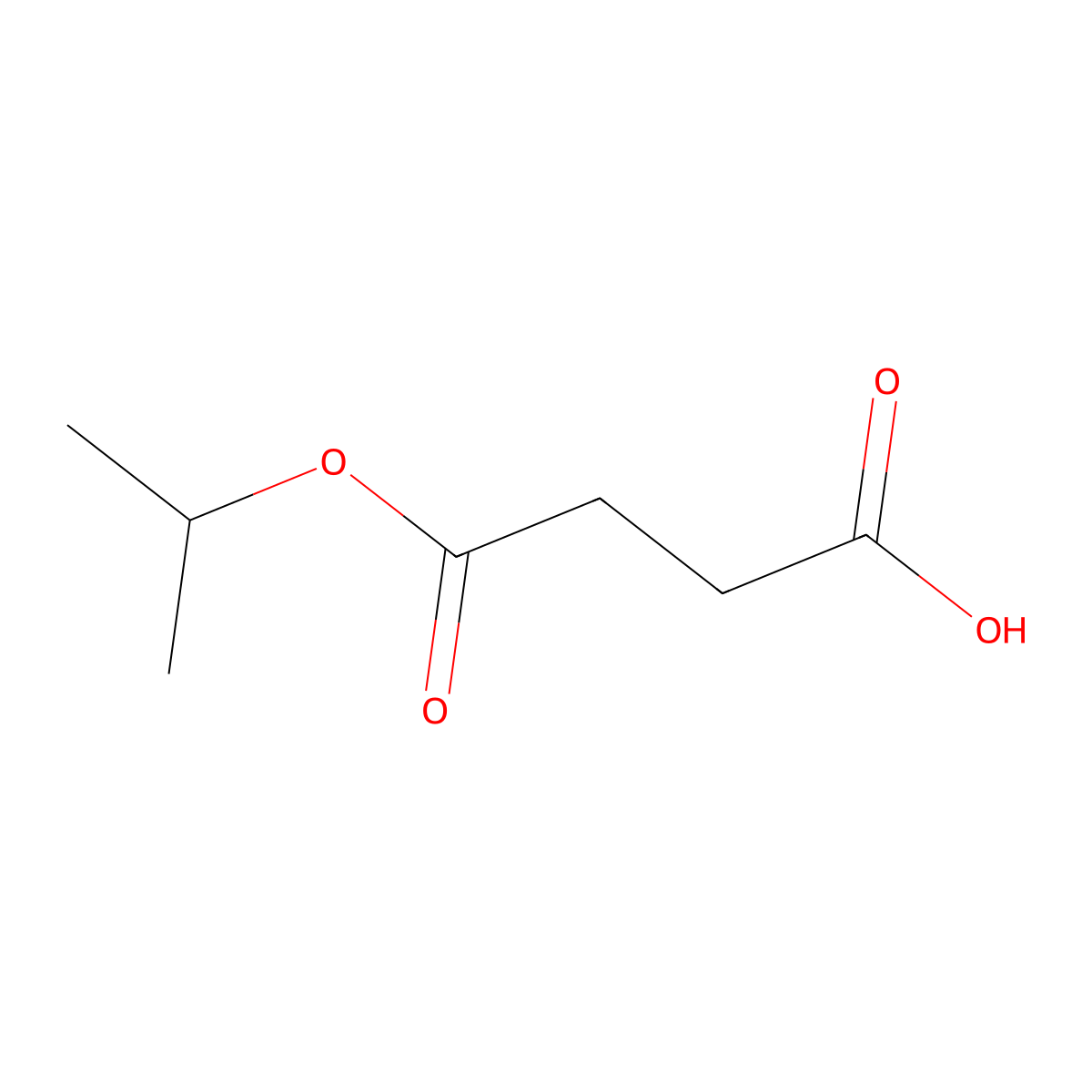 Succinic acid monoisopropyl ester molecular structure, CAS 20279-38-3