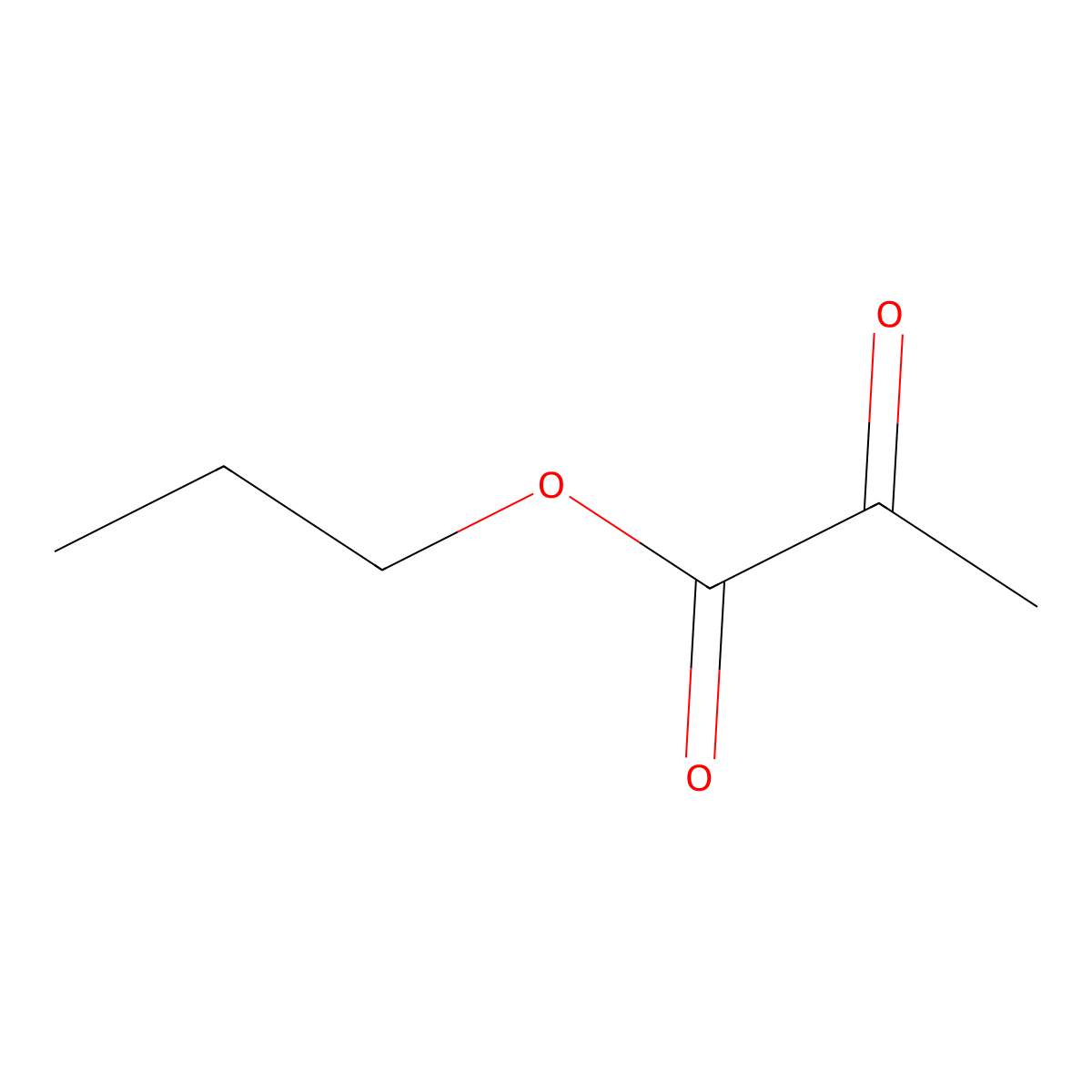 Propyl pyruvate molecular structure, CAS 20279-43-0