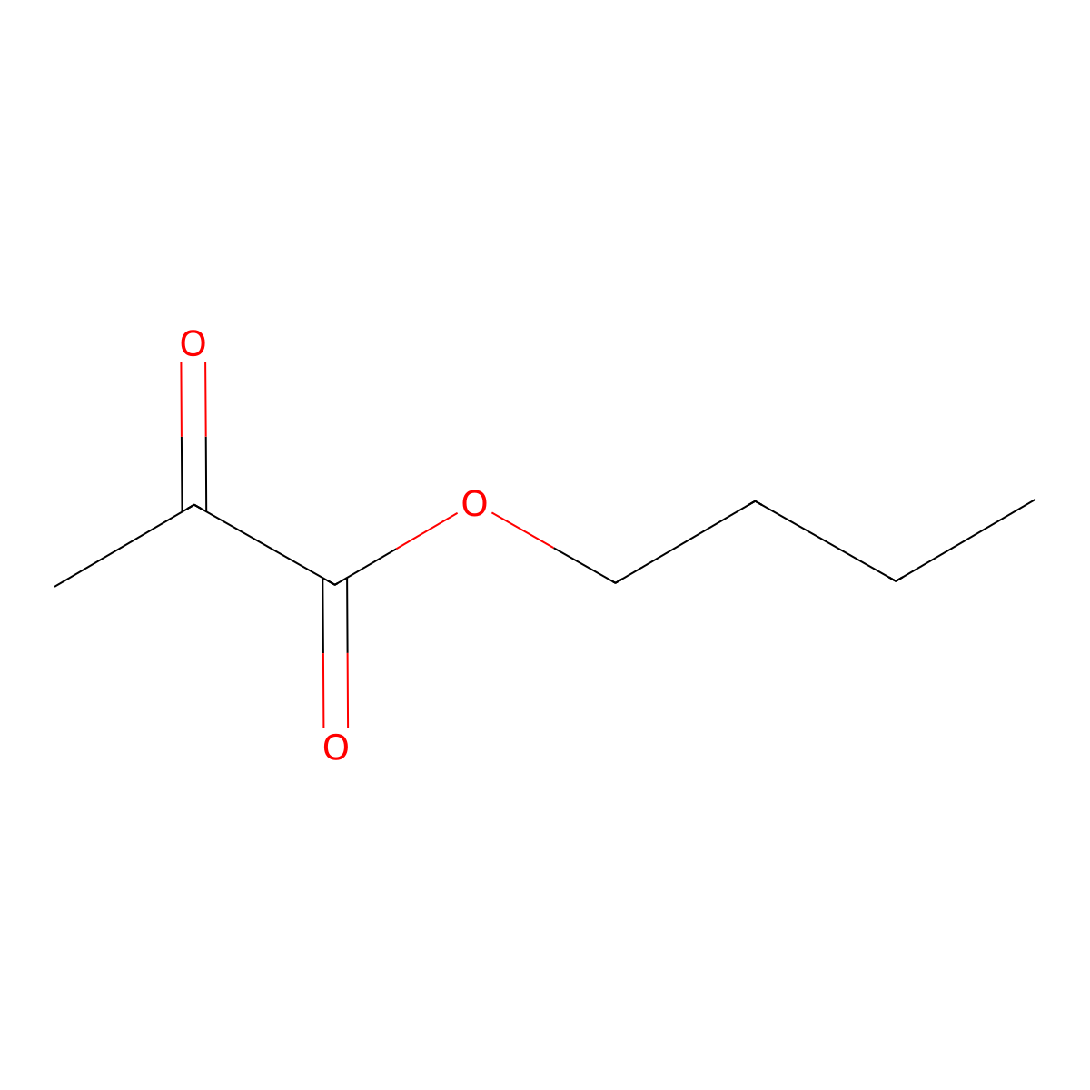 Butyl pyruvate molecular structure, CAS 20279-44-1