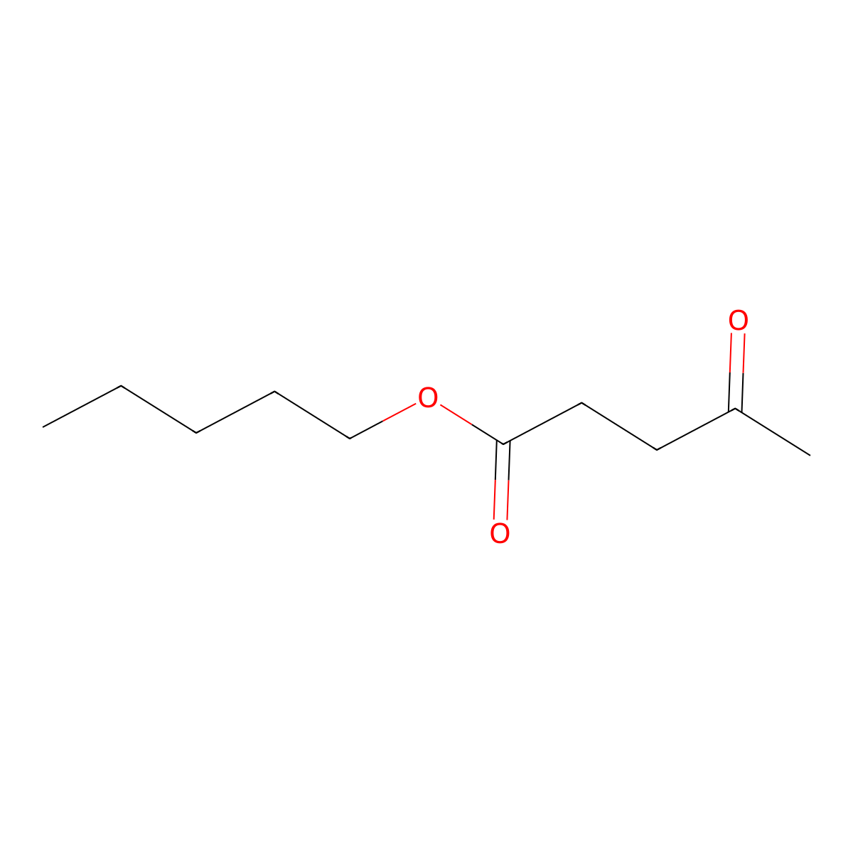 Pentyl 4-oxovalerate molecular structure, CAS 20279-49-6