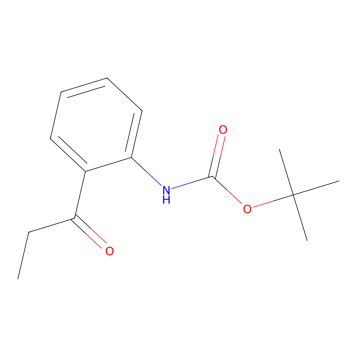 tert-butyl N-(2-propanoylphenyl)carbamate molecular structure, CAS 2027918-01-8