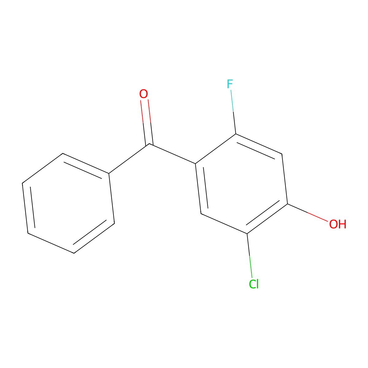4-Benzoyl-2-chloro-5-fluorophenol molecular structure, CAS 2027927-55-3