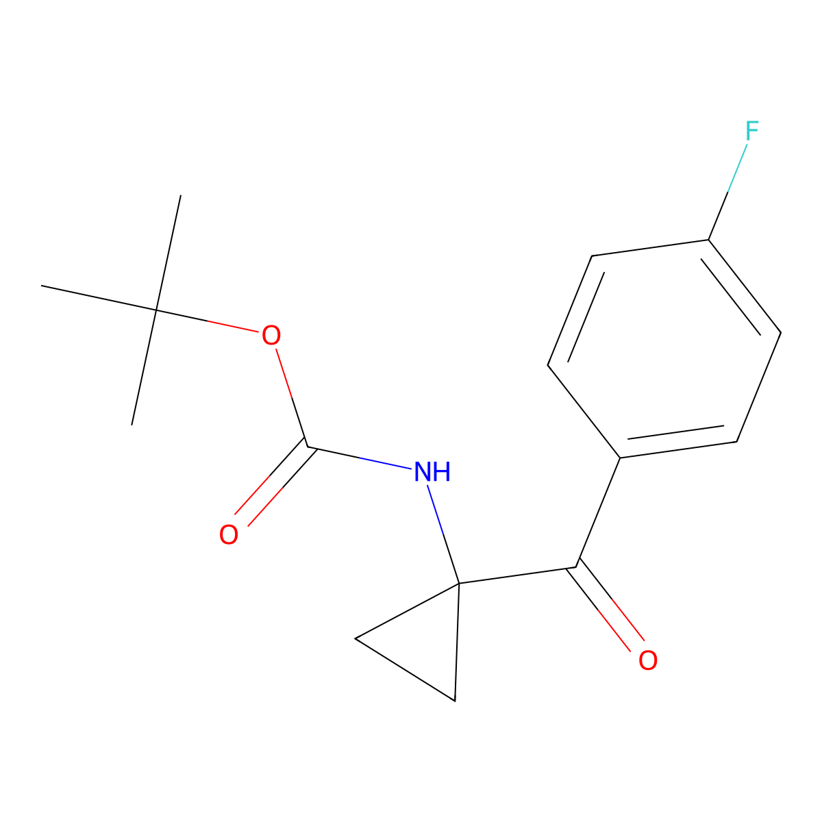 tert-butyl N-[1-(4-fluorobenzoyl)cyclopropyl]carbamate molecular structure, CAS 2027962-85-0