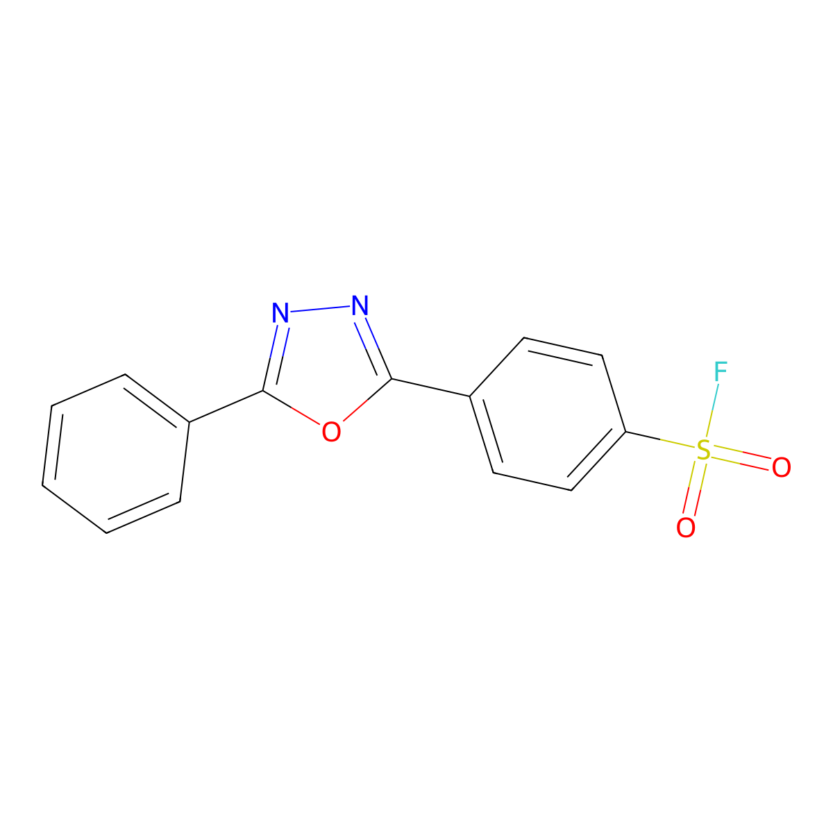 4-(5-Phenyl-1,3,4-oxadiazol-2-yl)benzenesulfonyl fluoride molecular structure, CAS 202798-11-6