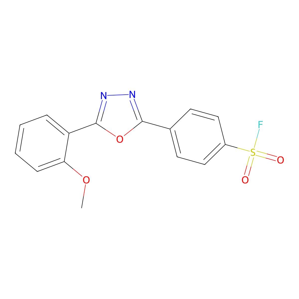 4-[5-(2-Methoxyphenyl)-1,3,4-oxadiazol-2-yl]benzenesulfonyl fluoride molecular structure, CAS 202798-15-0