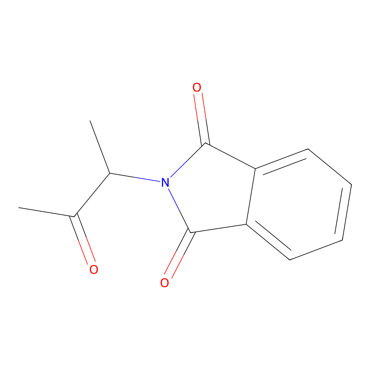 2-(3-Oxobutan-2-yl)-1H-isoindole-1,3(2H)-dione molecular structure, CAS 2028-33-3