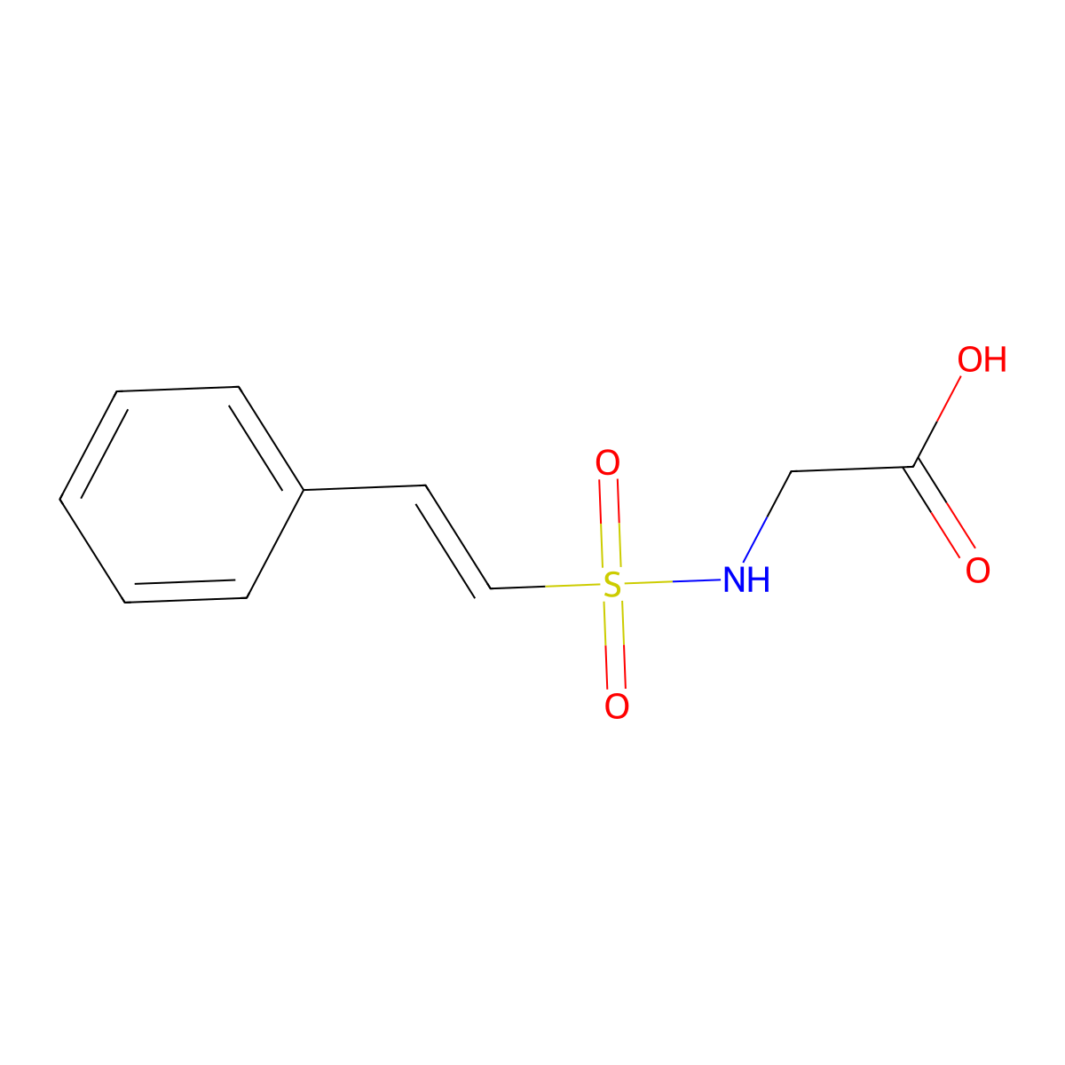 2-(2-Phenylethenesulfonamido)acetic acid molecular structure, CAS 202805-22-9