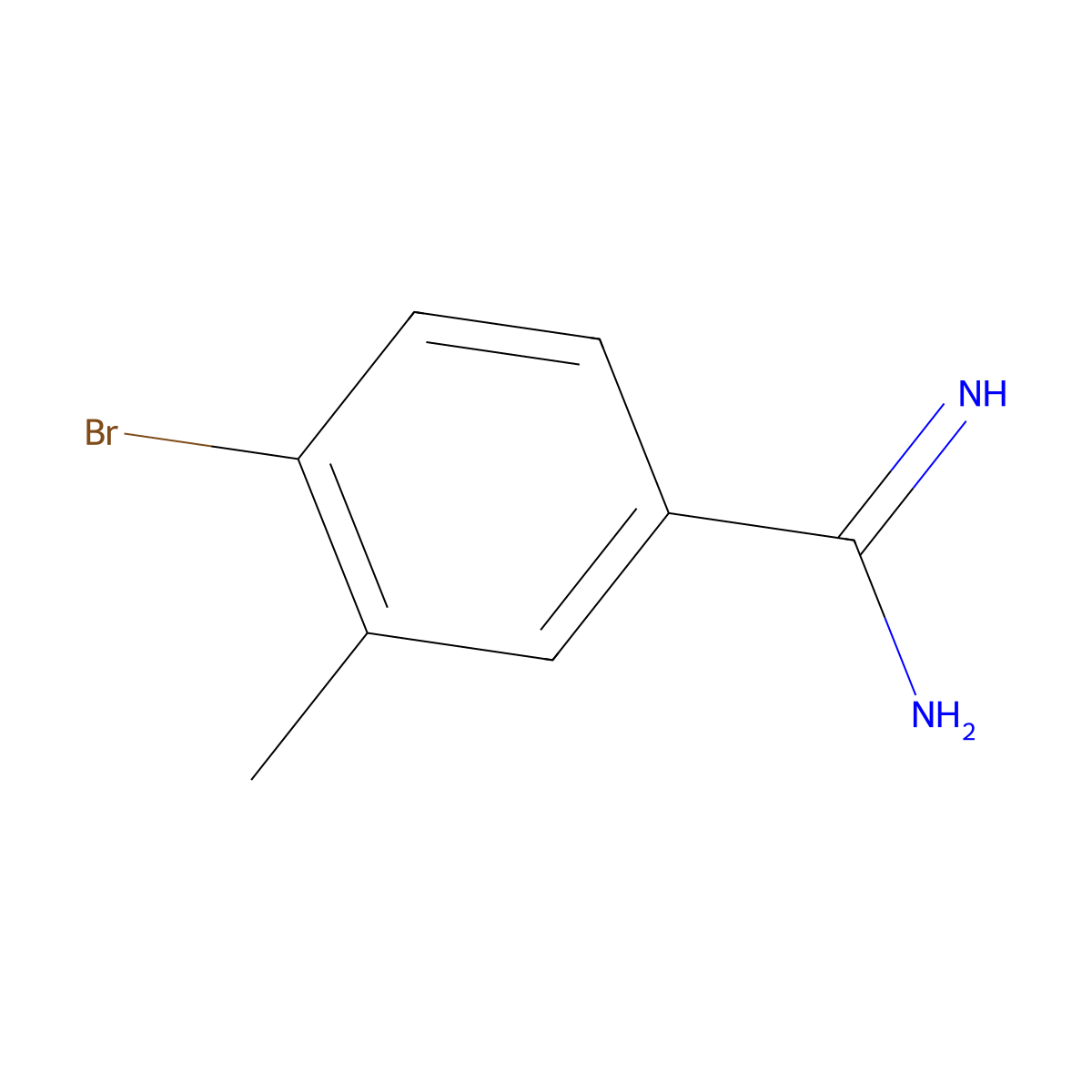 4-Bromo-3-methylbenzene-1-carboximidamide molecular structure, CAS 202805-69-4