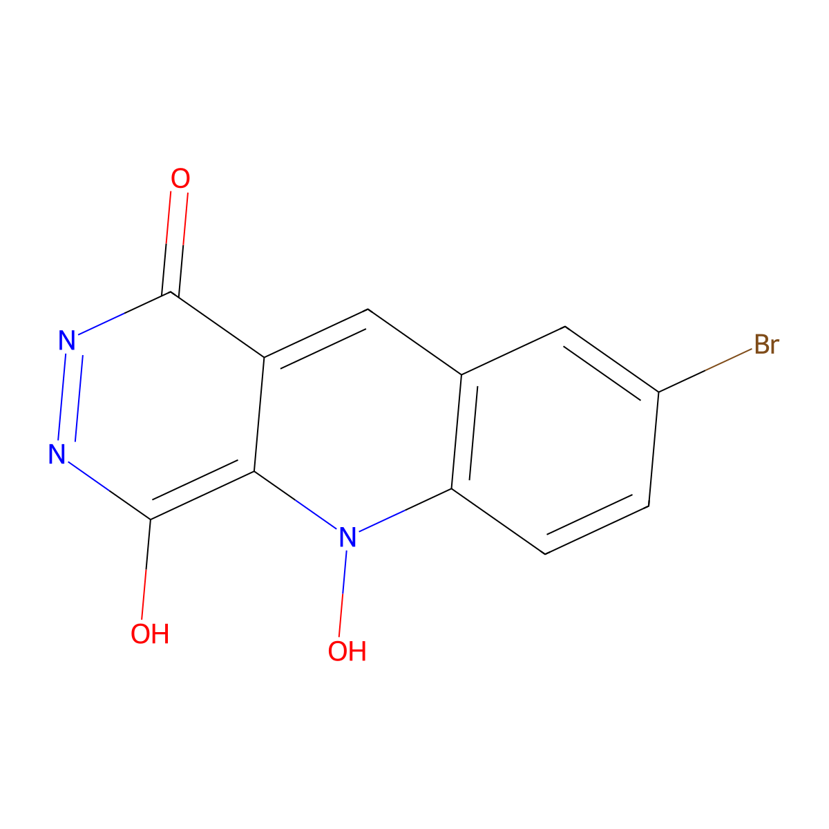 8-Bromo-4,5-dihydroxypyridazino[4,5-b]quinolin-1-one molecular structure, CAS 202808-11-5