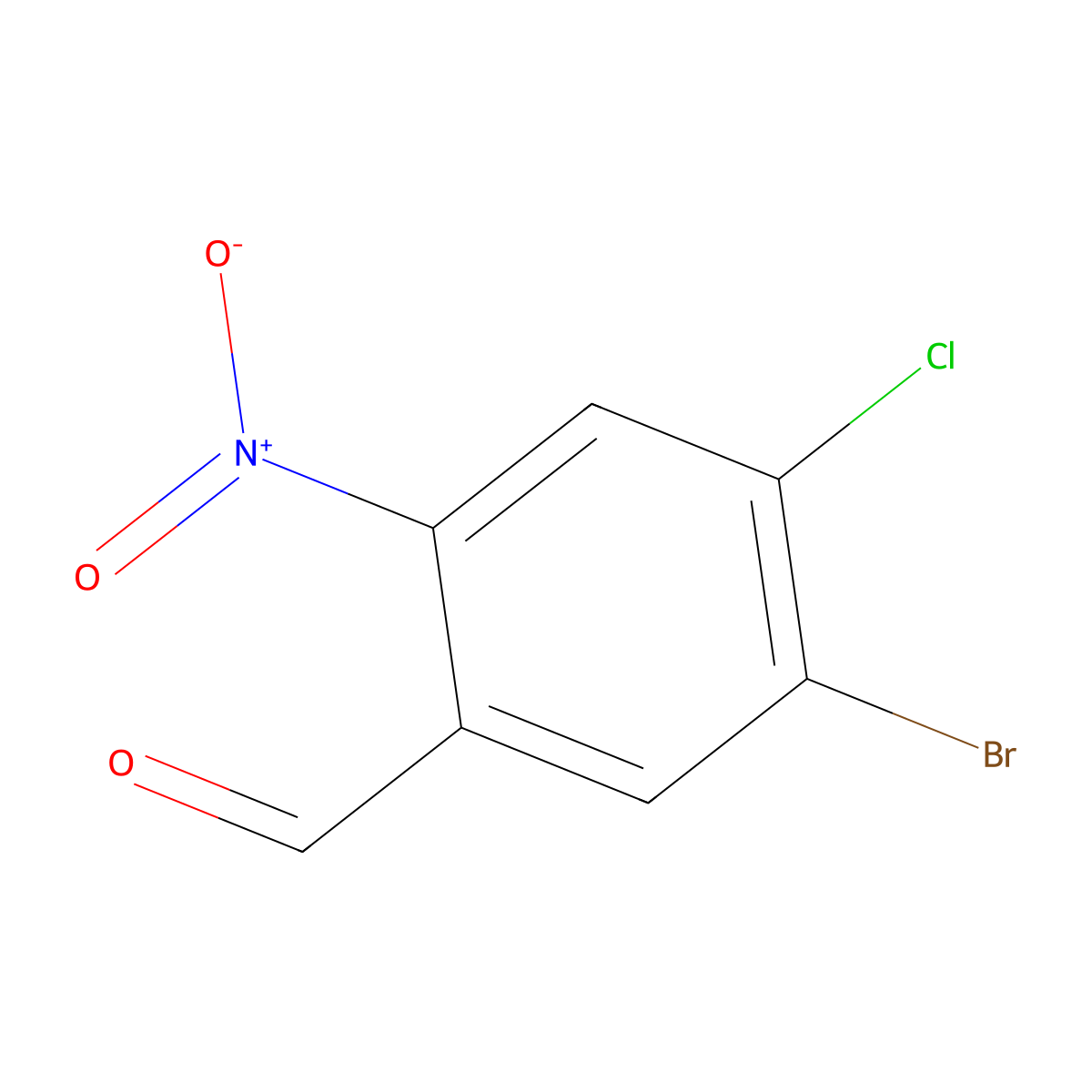 5-Bromo-4-chloro-2-nitrobenzaldehyde molecular structure, CAS 202808-22-8