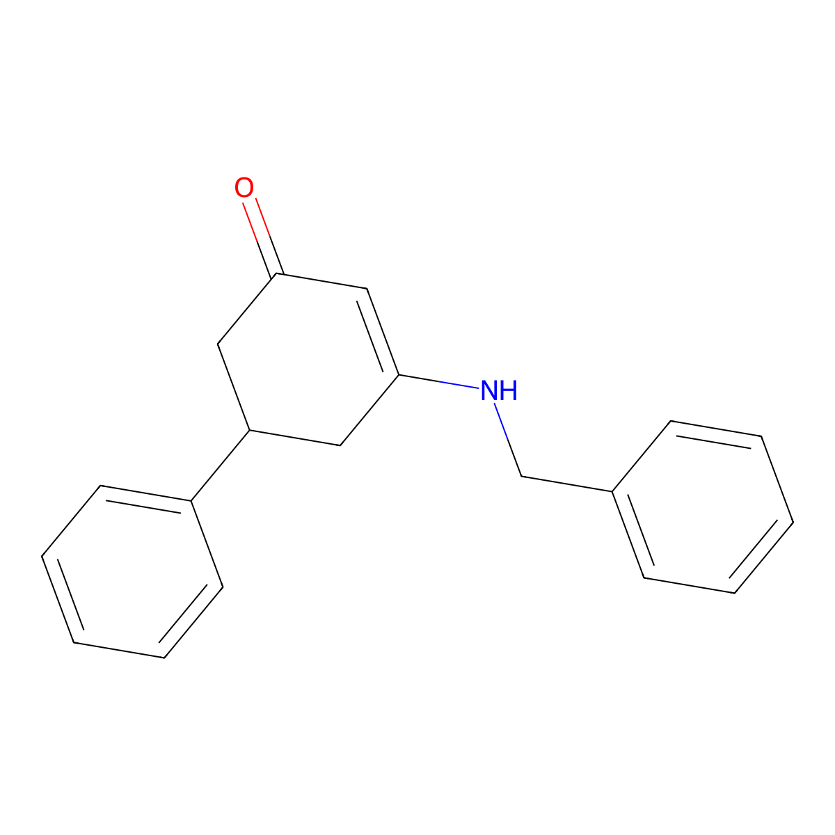 3-(Benzylamino)-5-phenylcyclohex-2-en-1-one molecular structure, CAS 202808-48-8