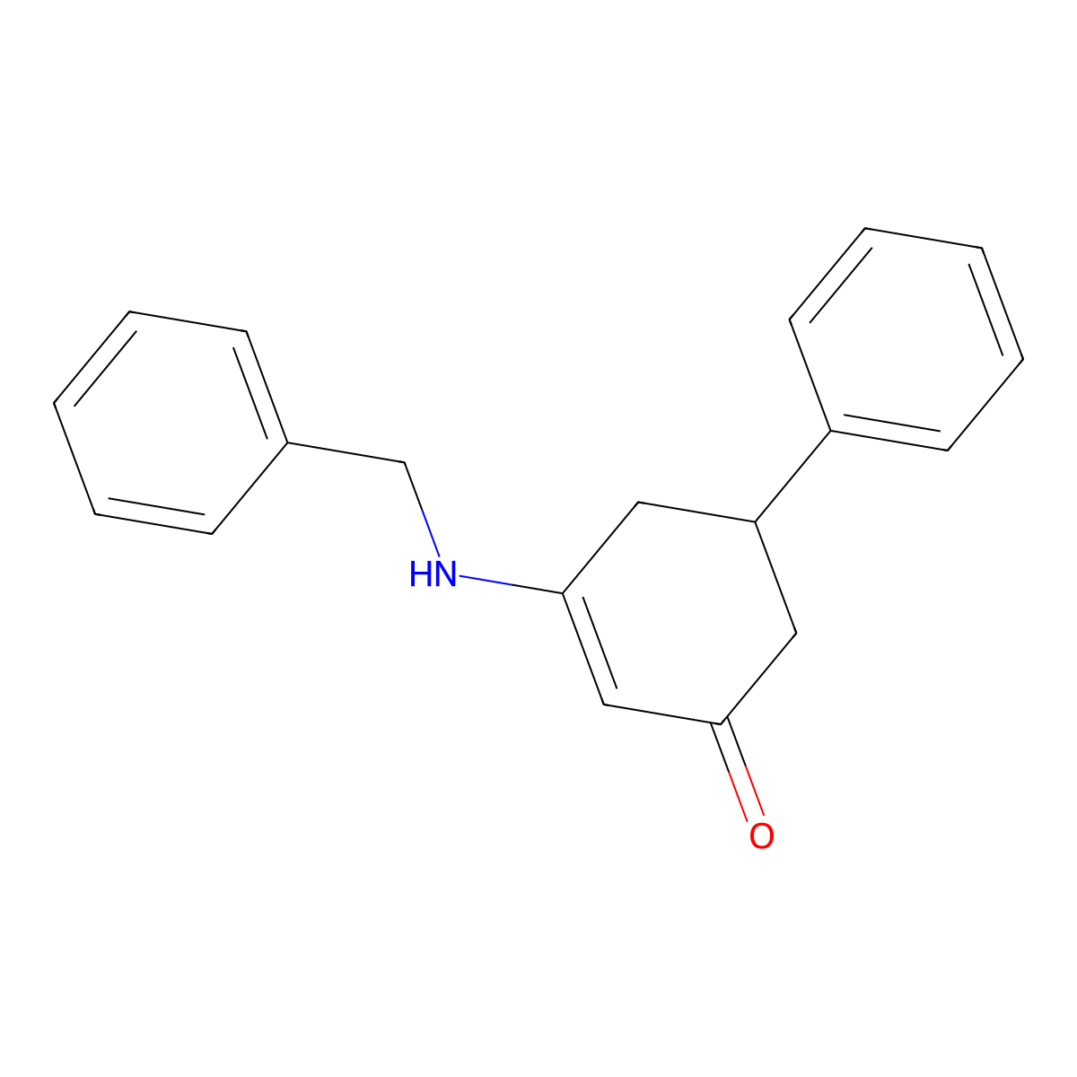 3-(Benzylamino)-5-phenylcyclohex-2-en-1-one molecular structure, CAS 202808-48-8