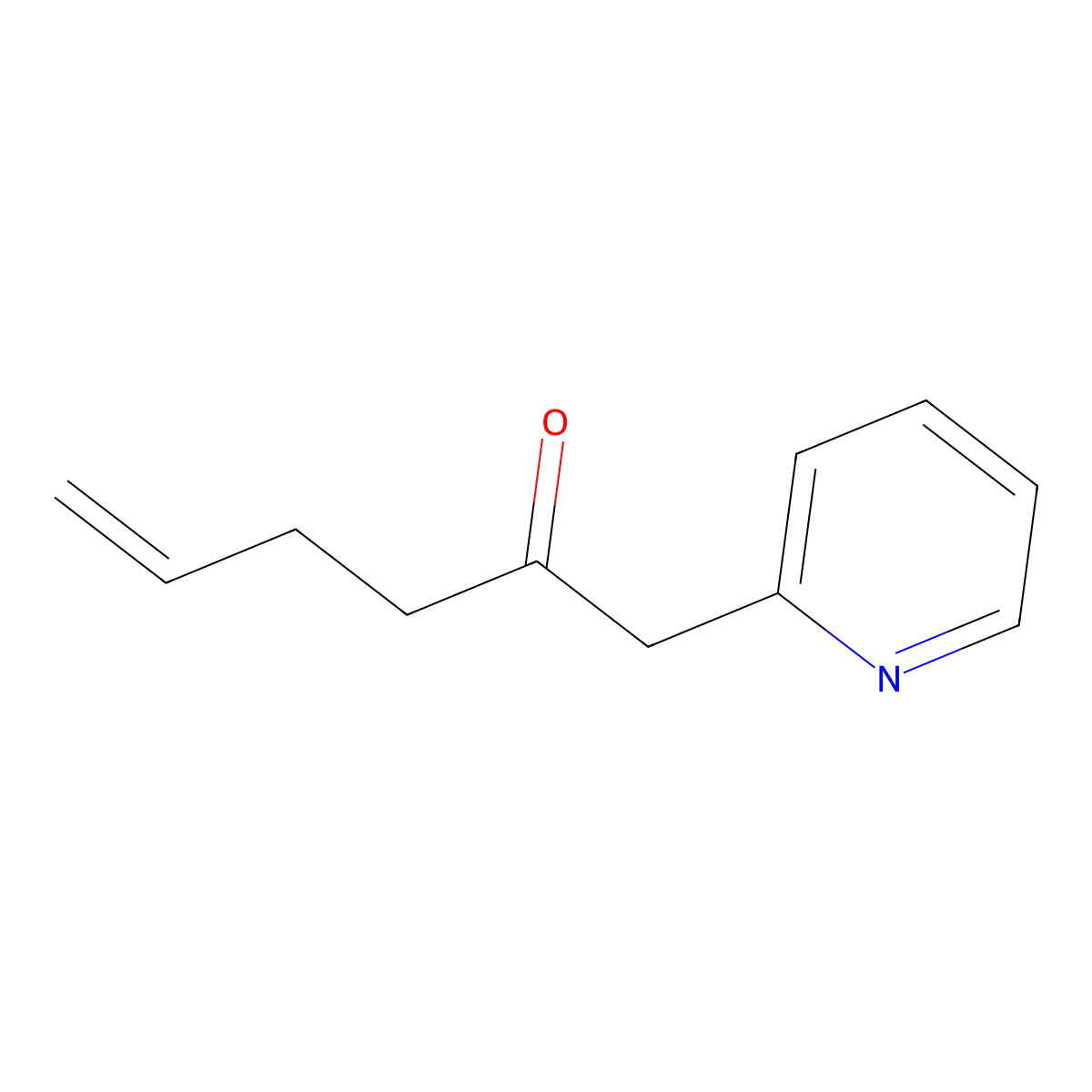 1-(Pyridin-2-yl)hex-5-en-2-one molecular structure, CAS 202808-92-2