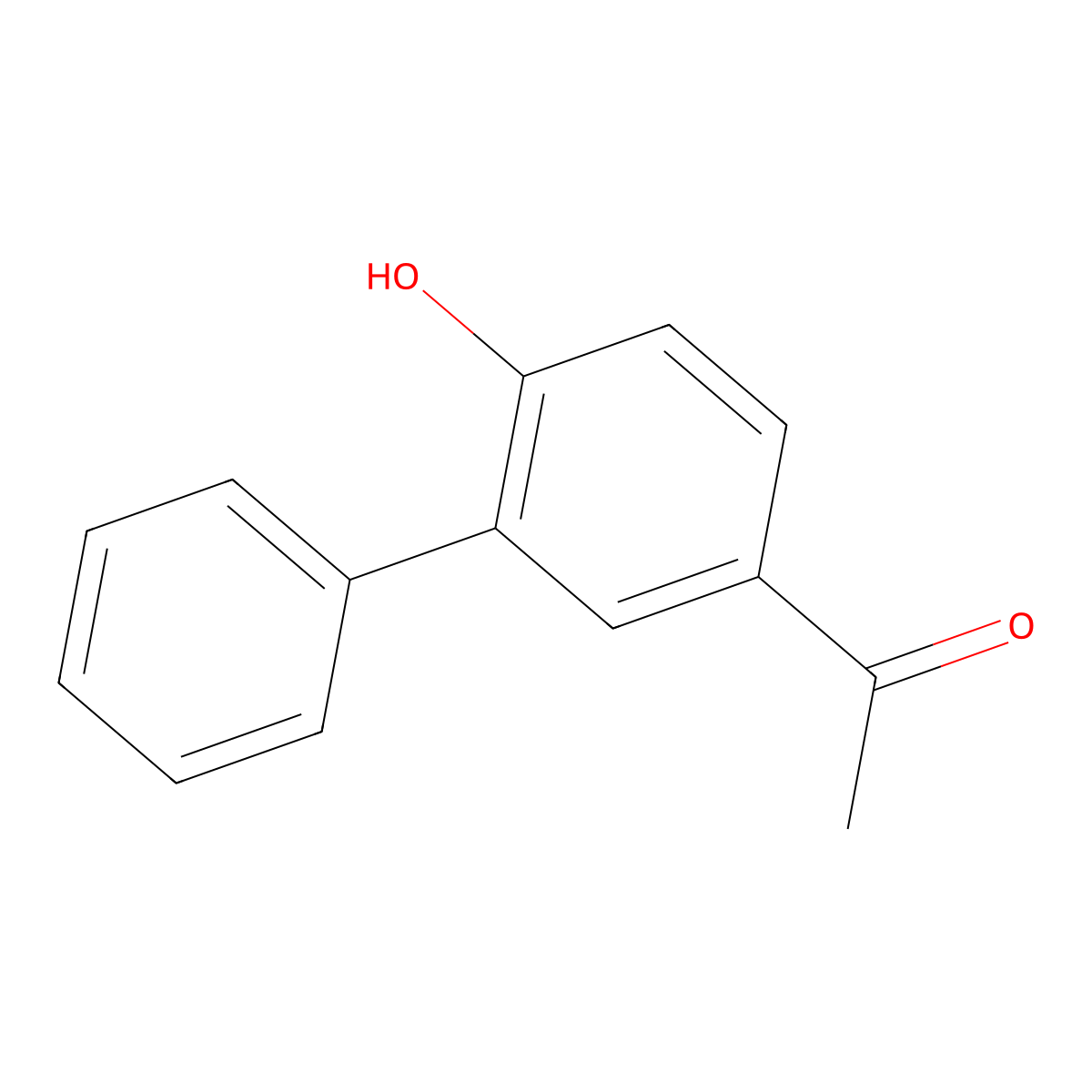 3-Phenyl-4-hydroxyacetophenone molecular structure, CAS 20281-51-0