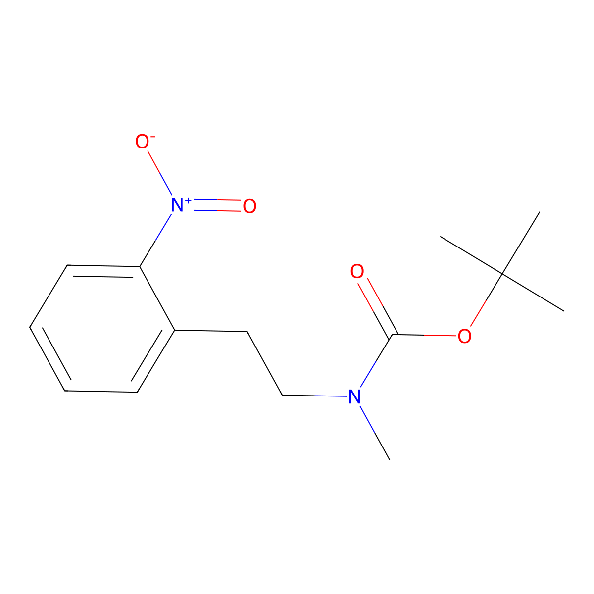 tert-butyl N-methyl-N-[2-(2-nitrophenyl)ethyl]carbamate molecular structure, CAS 202811-14-1