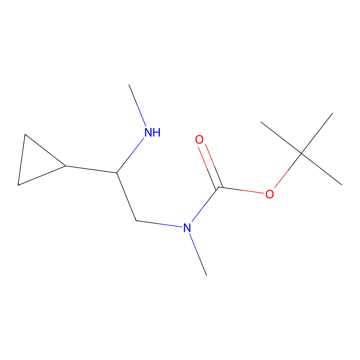 tert-butyl N-[2-cyclopropyl-2-(methylamino)ethyl]-N-methylcarbamate molecular structure, CAS 2028114-44-3