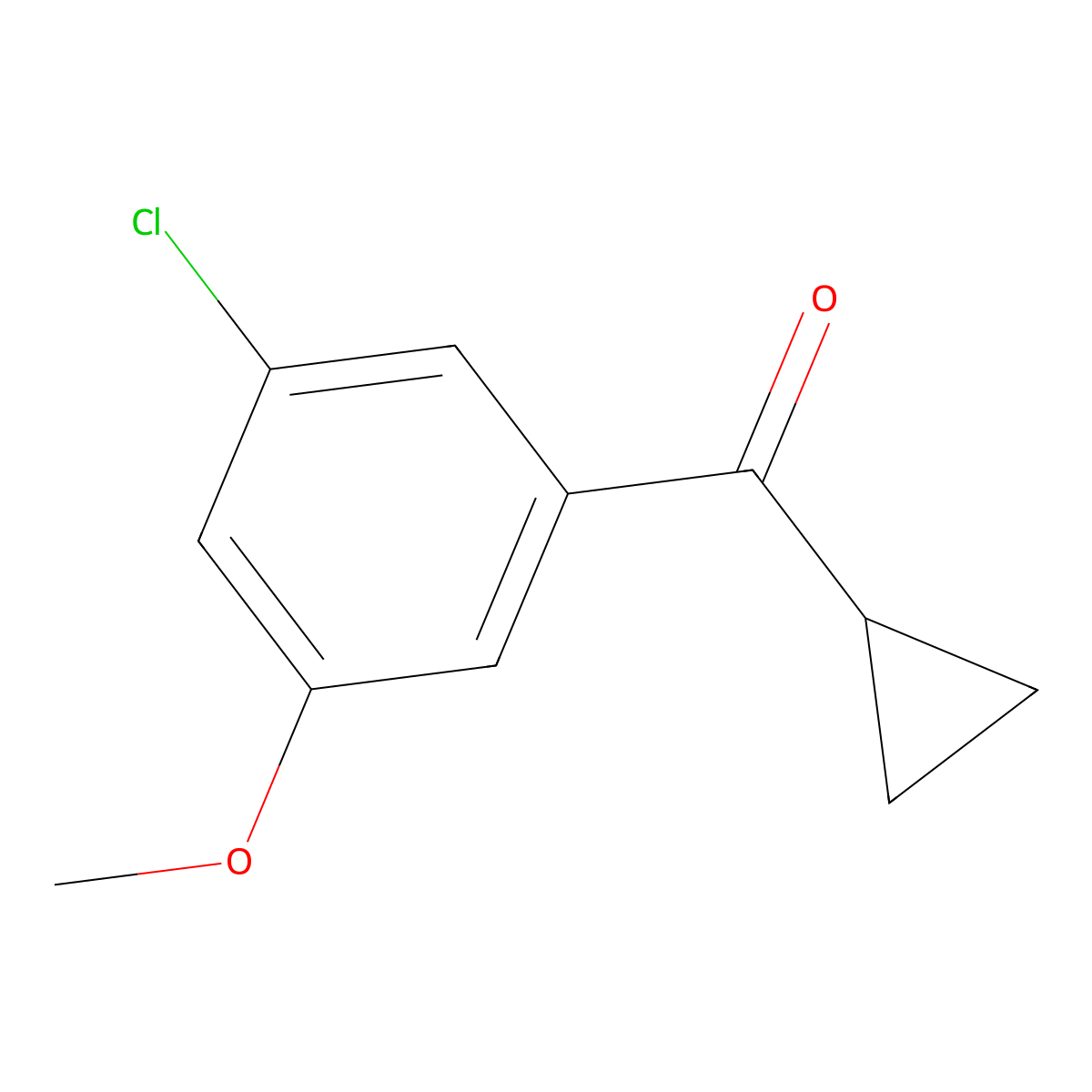 (3-Chloro-5-methoxyphenyl)cyclopropylmethanone molecular structure, CAS 2028132-65-0