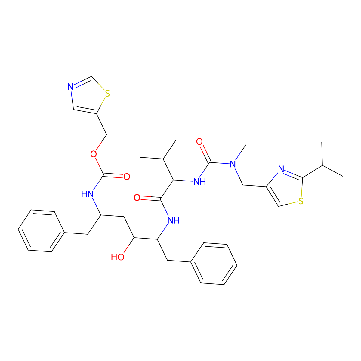 ritonavir 4-hydroxy isomer molecular structure, CAS 202816-62-4