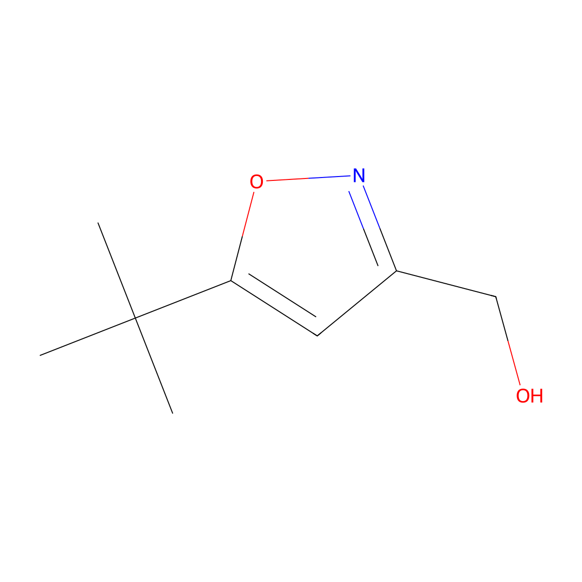 (5-Tert-butyl-1,2-oxazol-3-yl)methanol molecular structure, CAS 202817-06-9