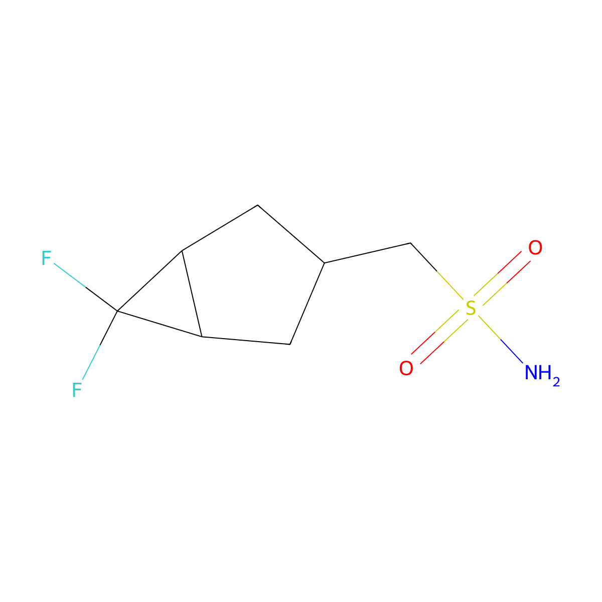 {6,6-Difluorobicyclo[3.1.0]hexan-3-yl}methanesulfonamide molecular structure, CAS 2028170-09-2