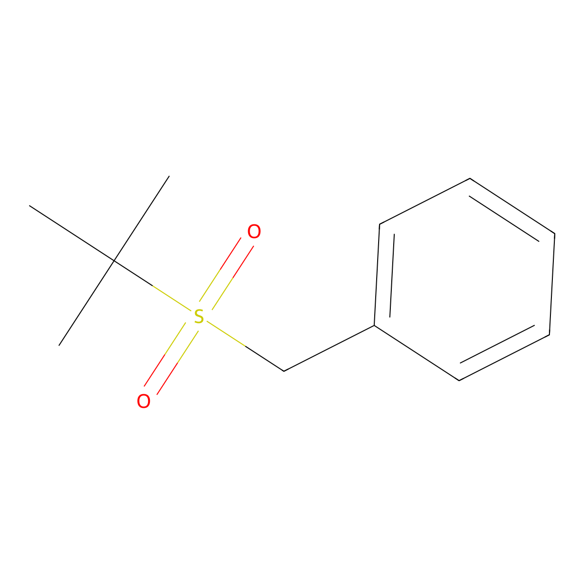 [(2-Methylpropane-2-sulfonyl)methyl]benzene molecular structure, CAS 20282-89-7