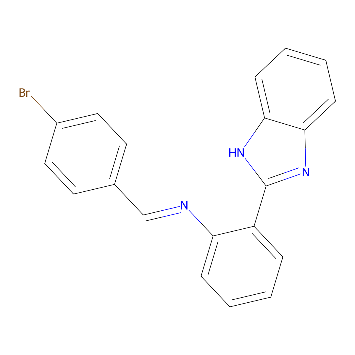 (E)-2-(1H-benzo[d]imidazol-2-yl)-N-(4-bromobenzylidene)aniline molecular structure, CAS 202820-20-0